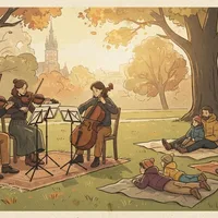 Muzyczny piknik Filharmonii przy fontannie Chopina