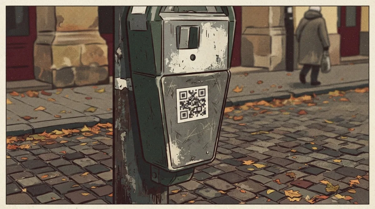 Fałszywe kody QR na krakowskich parkomatach