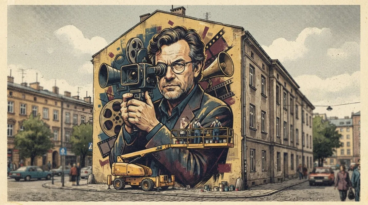 Mural Andrzeja Wajdy przy al. Kijowskiej