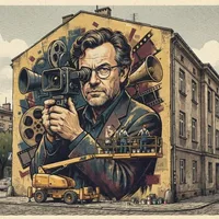Mural Andrzeja Wajdy przy al. Kijowskiej